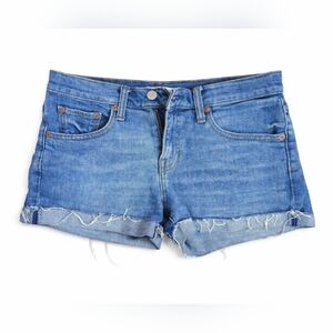 Gap distressed rolled hem Jean shorts sz 26